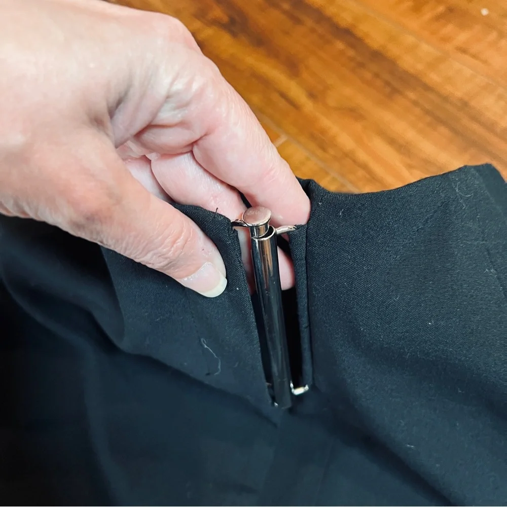 The Limited size 4 Small Stretch Black Dressy Buckle Mini Wrap Skirt